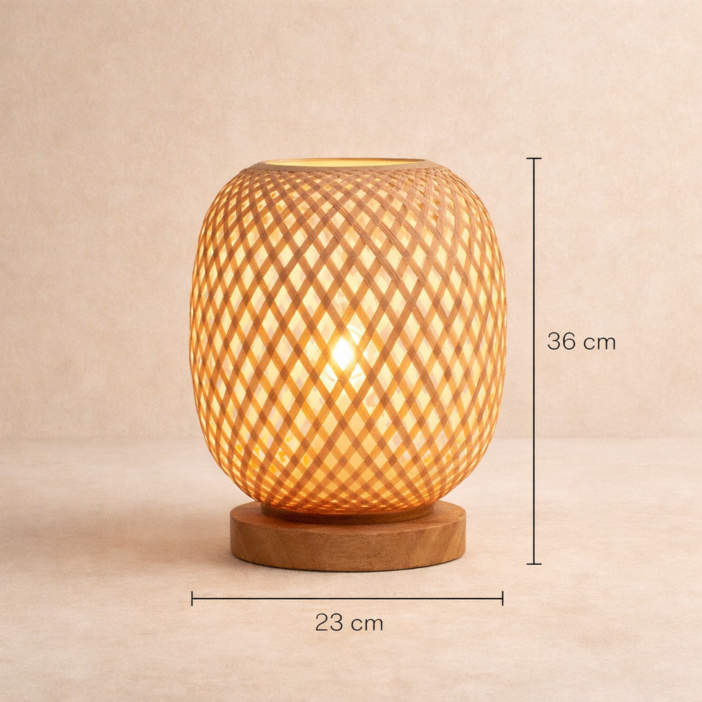 Bamboo Table Lamp for Bedroom and Living Room with Cosy Light - image 8