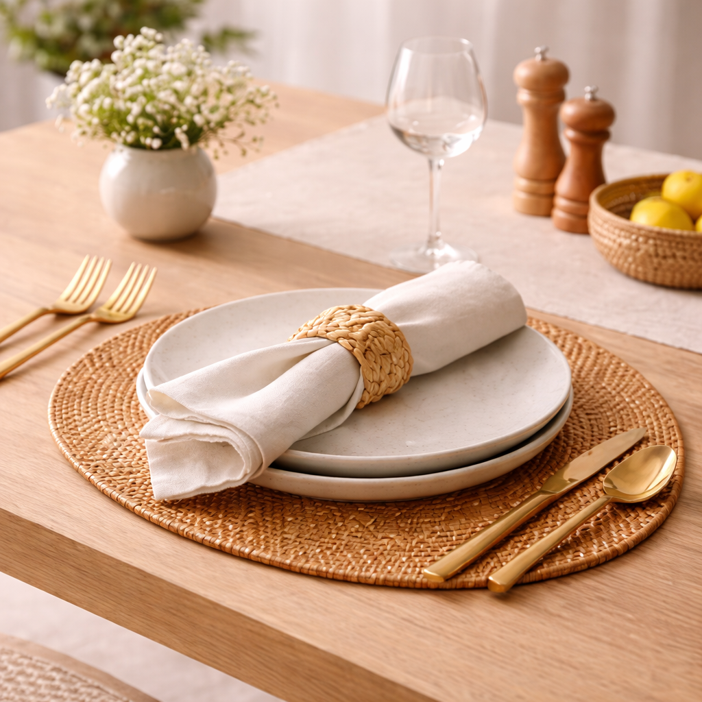 Handcrafted Rattan Napkin Ring for Table Setting and Decor - image 9