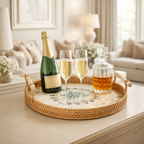 Decorative Wicker Tray for Coffee and Living Room with Handcrafted Design - image 3