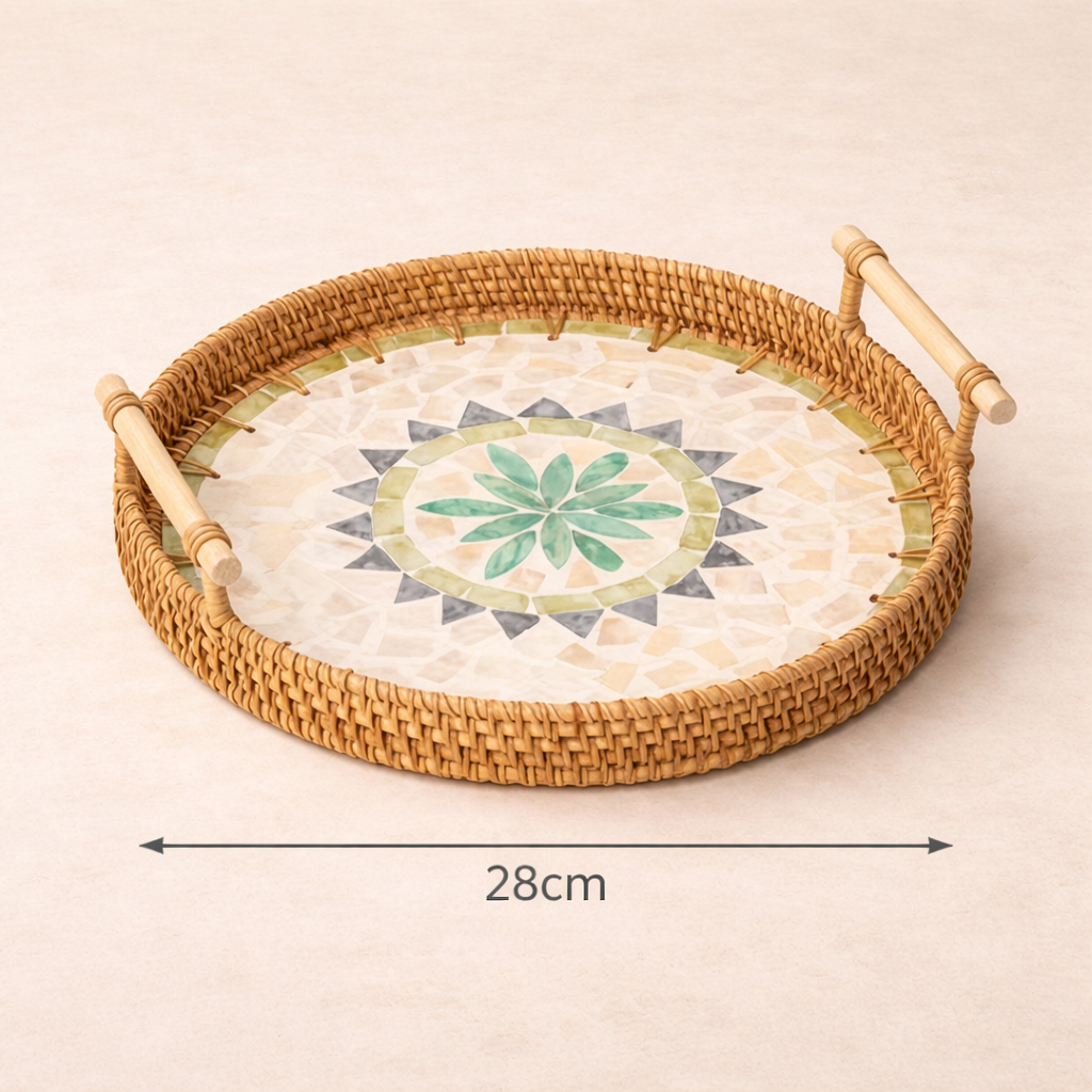 Decorative Wicker Tray for Coffee and Living Room with Handcrafted Design - image 5