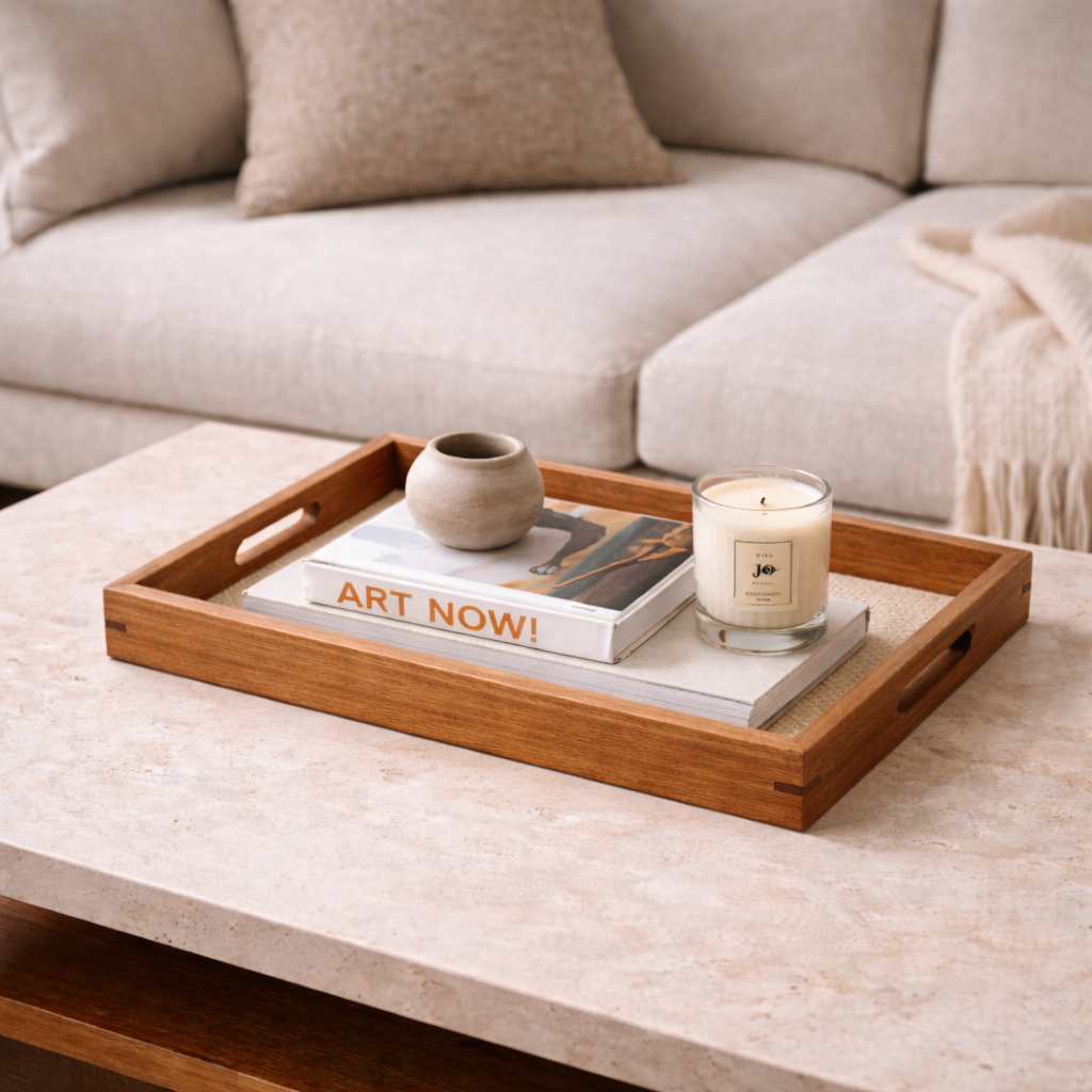 Decorative Wooden Tray for Serving and Organising - image 2