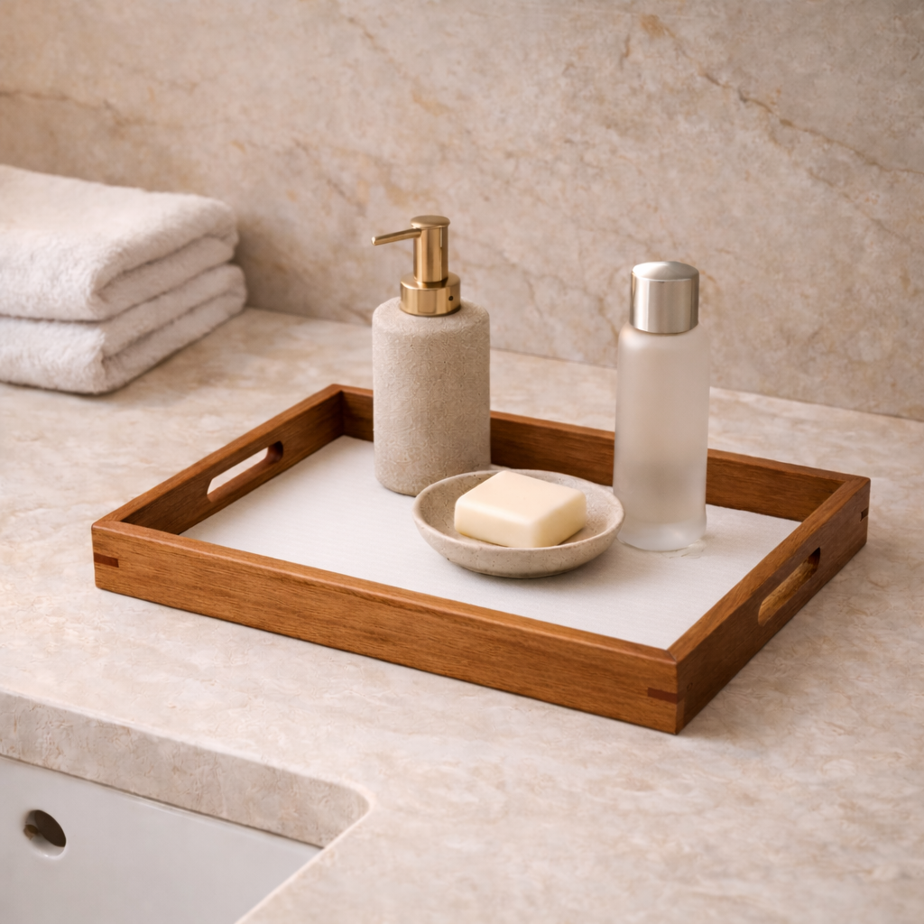 Decorative Wooden Tray for Serving and Organising - image 5