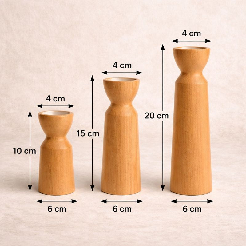 Wooden Candle Holder Decorative for Living Room and Table with Minimalist Design - image 7
