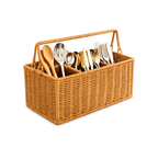 Cutlery Holder with Dividers for Kitchen Rattan Style