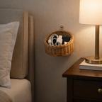 Handcrafted Straw Rattan Storage Basket for Living Room and Kitchen with Versatile Handle - image 3