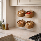 Handcrafted Straw Rattan Storage Basket for Living Room and Kitchen with Versatile Handle - image 2