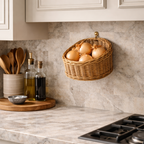 Handcrafted Straw Rattan Storage Basket for Living Room and Kitchen with Versatile Handle - image 5