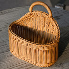 Handcrafted Straw Rattan Storage Basket for Living Room and Kitchen with Versatile Handle - image 7