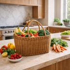 Straw Basket with Handle for Breakfast and Picnic - image 6