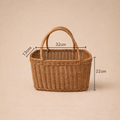 Straw Basket with Handle for Breakfast and Picnic - image 7