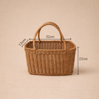 Straw Basket with Handle for Breakfast and Picnic - image 7