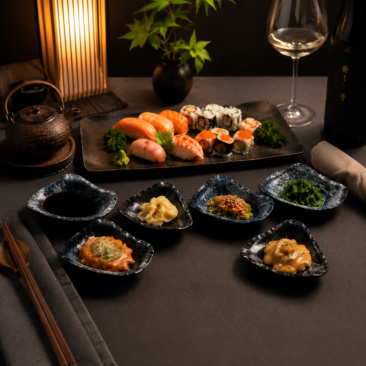 Japanese Ceramic Appetiser Dishes Set of 6 - image 2