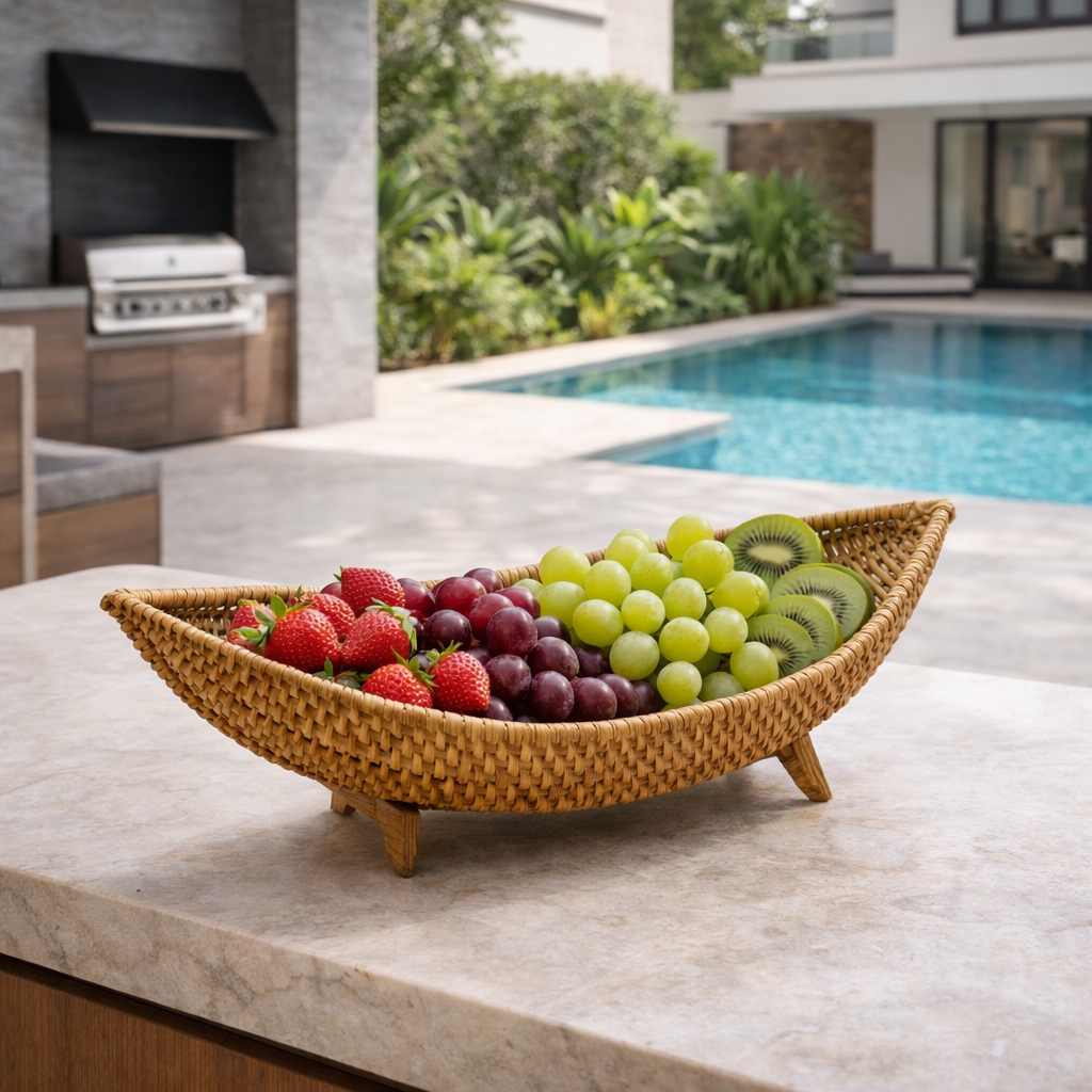 Hand-Woven Decorative Fruit Bowl for Kitchen and Dining Room – Comporta - image 2