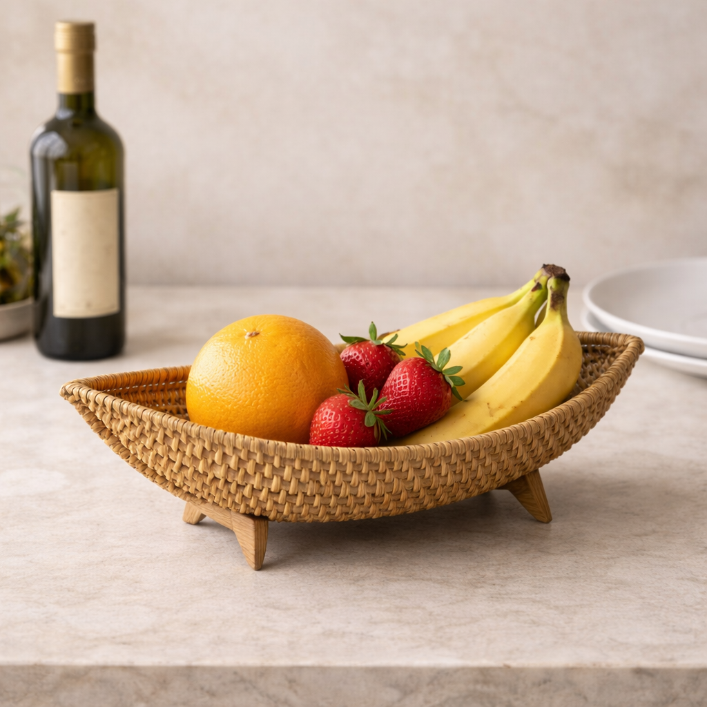 Hand-Woven Decorative Fruit Bowl for Kitchen and Dining Room – Comporta - image 3