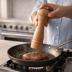 Wooden Pepper and Salt Mill for Kitchen with Adjustable Grind - image 3