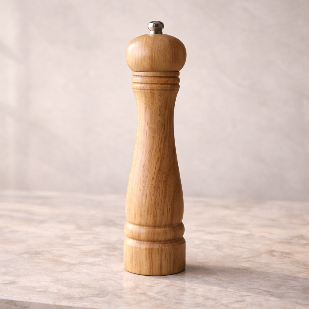 Wooden Pepper and Salt Mill for Kitchen with Adjustable Grind - image 4