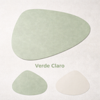 Waterproof Placemat in Faux Leather with Organic Shape for Table Setting - image 6