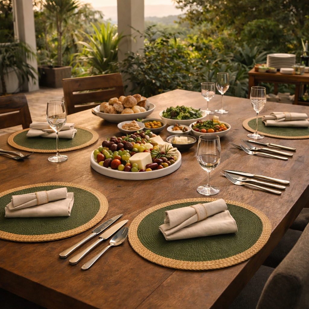 Round Colourful Placemat for Dining and Table Setting 6 Units - image 10