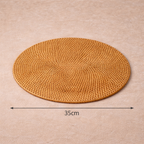 Handcrafted Round and Oval Rattan Placemat for Table Setting - image 8