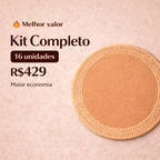 Handcrafted Round Placemat 38cm in Linen and Rattan - image 11