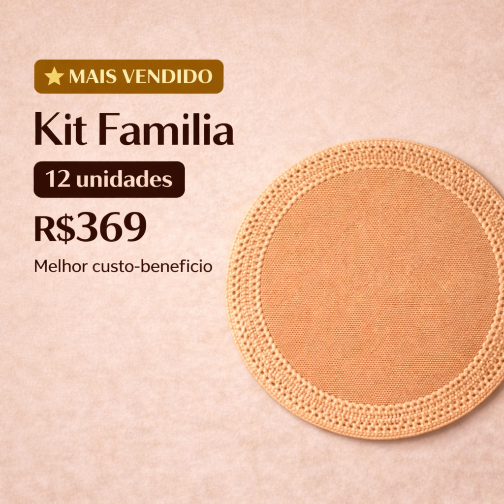 Handcrafted Round Placemat 38cm in Linen and Rattan - image 10