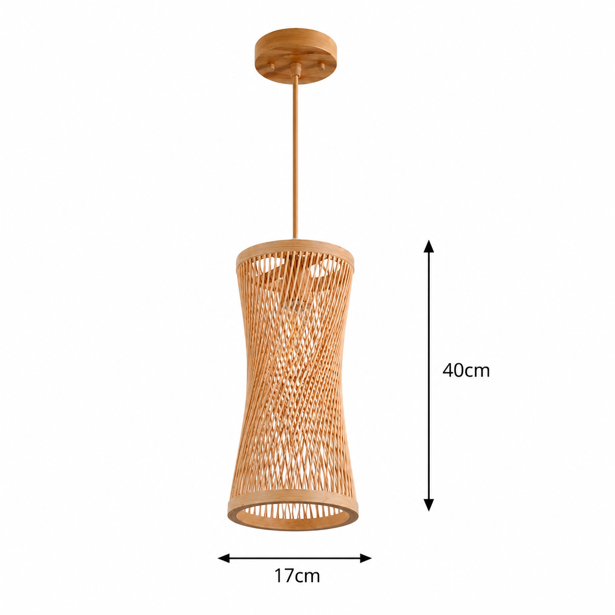 Japanese Bamboo LED Pendant Lamp - image 6