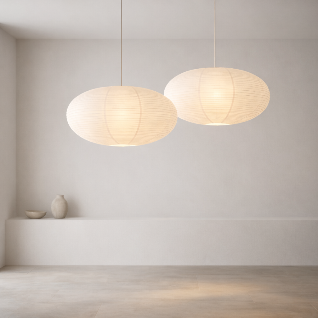 Japanese Ceiling Pendant Lamp 2 Units - image 3