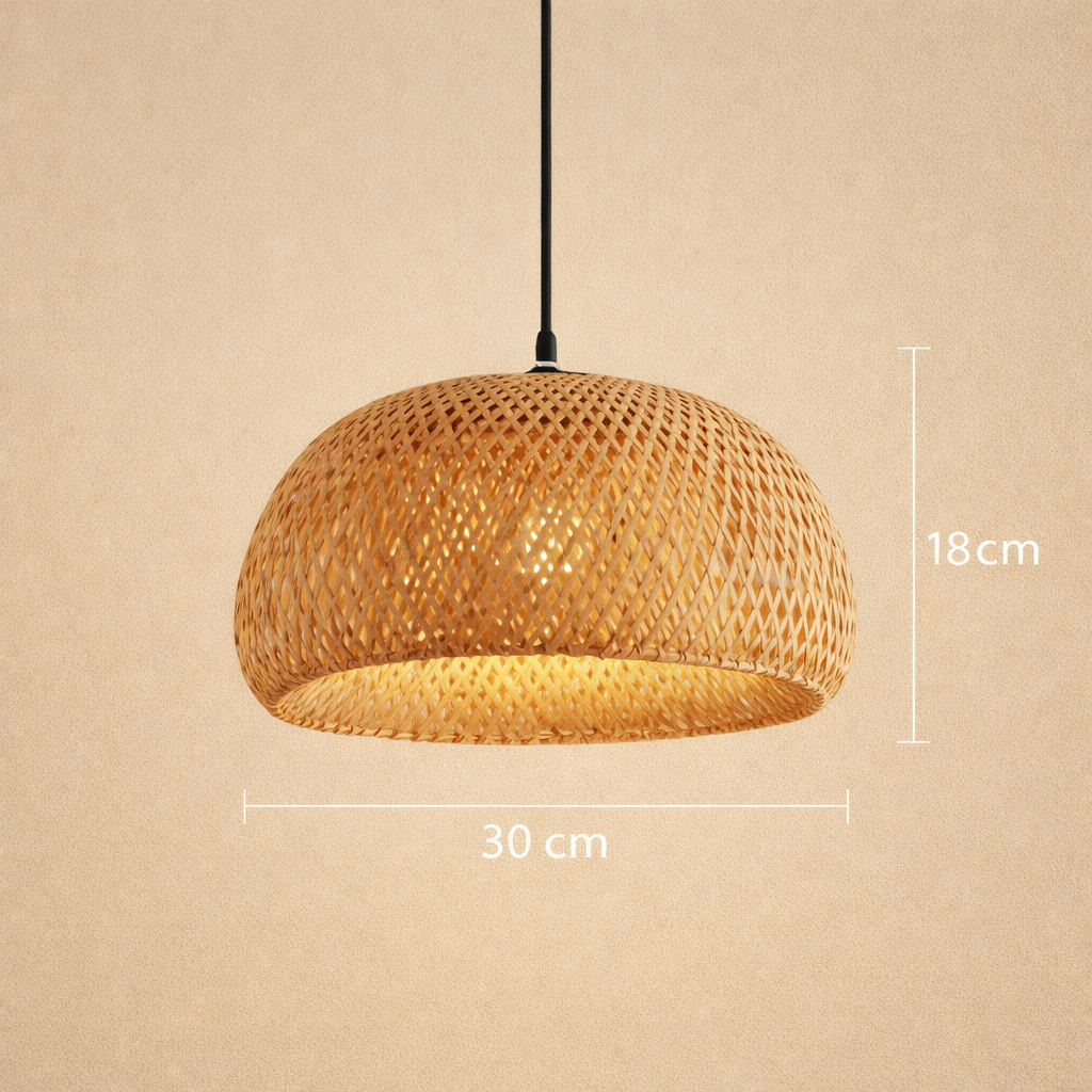 Woven Bamboo Pendant Lamp for Dining Room and Sophisticated Spaces – Saint-Tropez - image 7