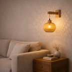 Bamboo Wall Lamp with Wooden Arm - image 7