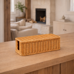 Rattan Cable and Wire Organiser for Desk and Office - image 2
