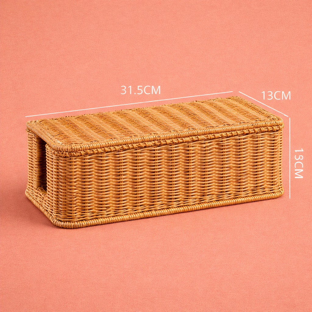 Rattan Cable and Wire Organiser for Desk and Office - image 6