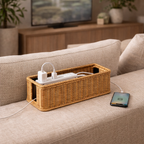 Rattan Cable and Wire Organiser for Desk and Office - image 3