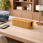 Rattan Cable and Wire Organiser for Desk and Office - image 4