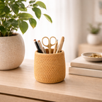 Rattan Desk Organiser Set of 4 for Pens and Objects - image 3