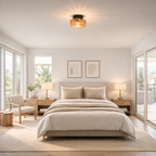 Rattan Ceiling Light for Living Room with Diffused Light - image 4