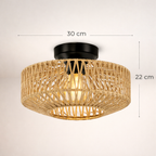 Rattan Ceiling Light for Living Room with Diffused Light - image 5