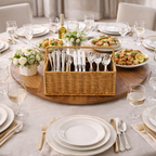 Cutlery Holder with Dividers for Kitchen Rattan Style - image 3