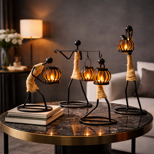 Decorative Candle Holder Sculpture for Living Room and Bedroom with Artistic Design - image 2