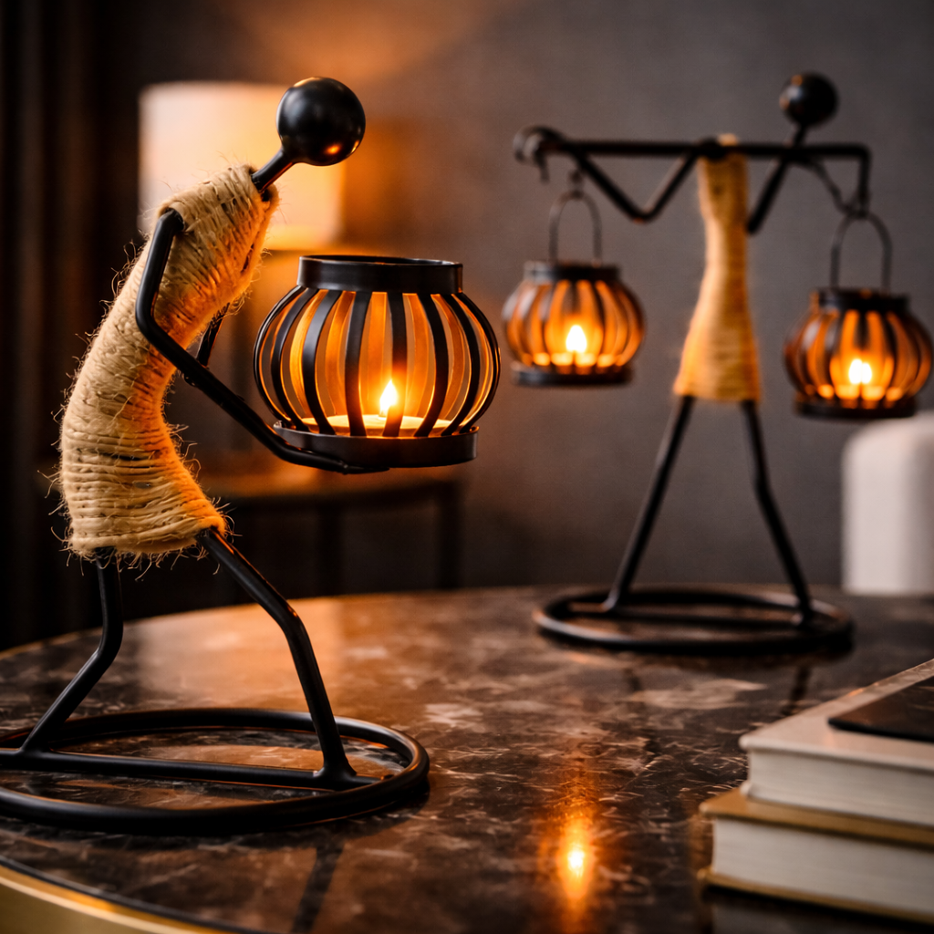 Decorative Candle Holder Sculpture for Living Room and Bedroom with Artistic Design - image 3