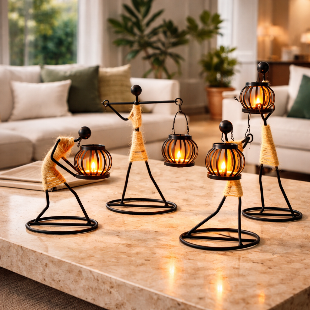 Decorative Candle Holder Sculpture for Living Room and Bedroom with Artistic Design - image 4