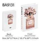 Open Luxury Fake Book Storage Box Home Decor Fashion Paris Decorative Books Interior Decoration Coffee Table Bedroom Ornaments