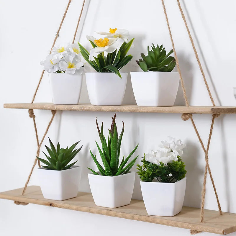 Artificial plants small bonsai,6PCS  DIY crafts desktop windowsill display rack display decoration
