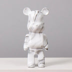 27cm Graffiti Bear Statue Paint Block Bear Decor Resin Desktop Ornaments Home Decoration Living Room Bear Floor Sculpture Gifts