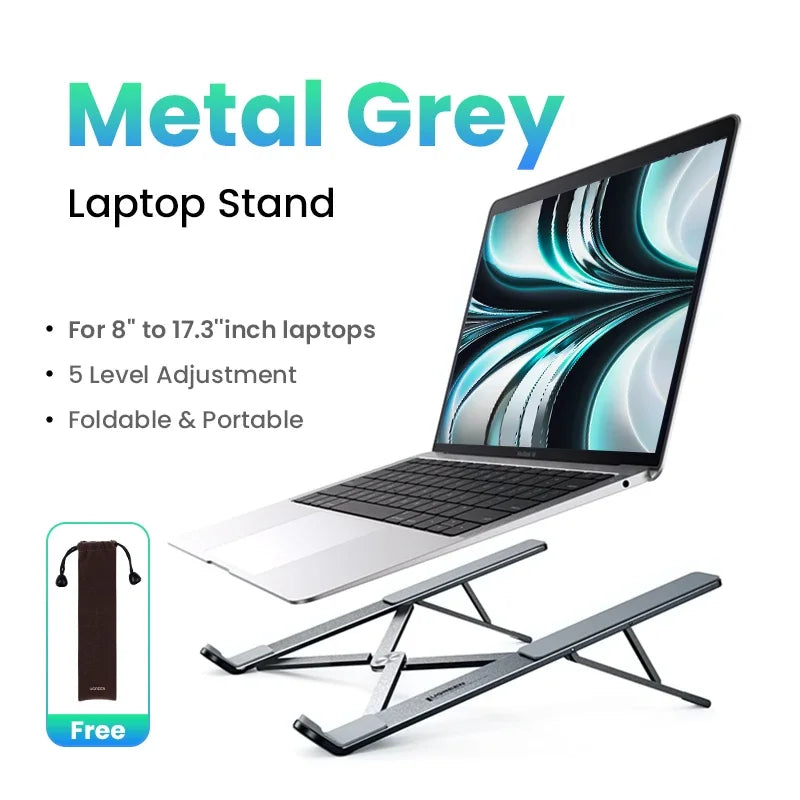 Laptop Stand For Macbook Air Pro Foldable Aluminum Vertical Notebook Stand Laptop Support Macbook Pro Tablet Phone Stand