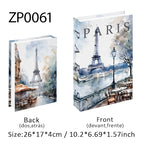 Open Luxury Fake Book Storage Box Home Decor Fashion Paris Decorative Books Interior Decoration Coffee Table Bedroom Ornaments