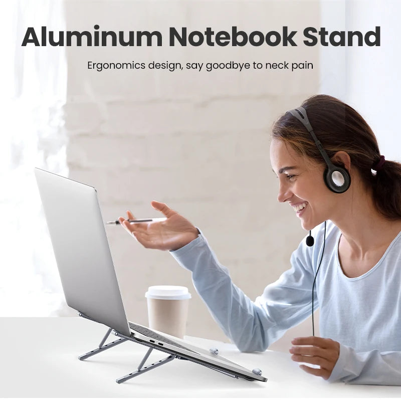 Laptop Stand For Macbook Air Pro Foldable Aluminum Vertical Notebook Stand Laptop Support Macbook Pro Tablet Phone Stand