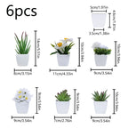 Artificial plants small bonsai,6PCS  DIY crafts desktop windowsill display rack display decoration