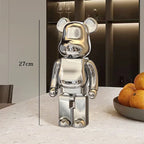 27cm Graffiti Bear Statue Paint Block Bear Decor Resin Desktop Ornaments Home Decoration Living Room Bear Floor Sculpture Gifts