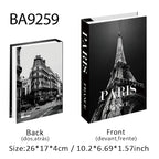 Open Luxury Fake Book Storage Box Home Decor Fashion Paris Decorative Books Interior Decoration Coffee Table Bedroom Ornaments