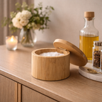 Wooden Salt Cellar with and without Spoon for Kitchen - image 4